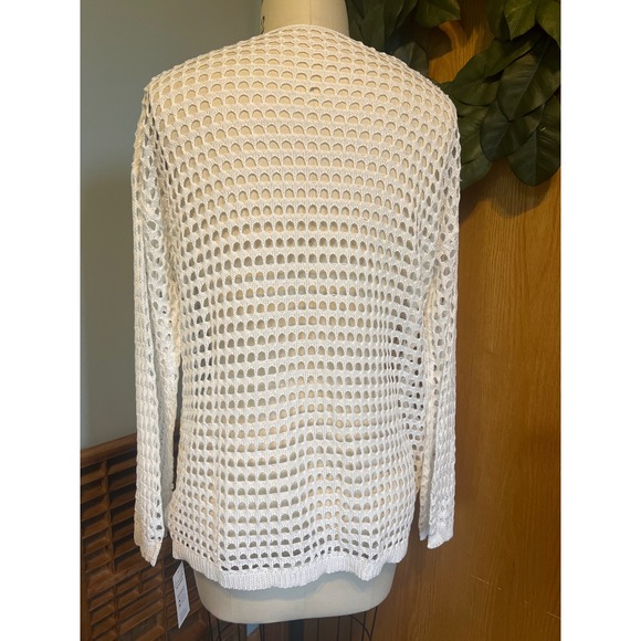 Cupshe White Crochet Knit Cover Up Top Beach Pool Resort Vacation Size Med boho - Picture 3 of 4